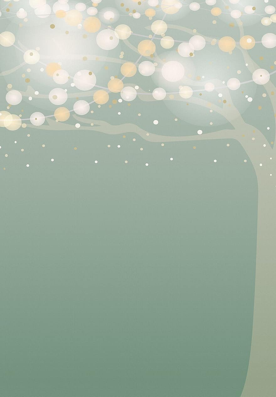 Bokeh Tree Background, Blue, Tree, Christmas, Snowflakes, Holiday, Decoration, Advent, December, Winter, Xmas