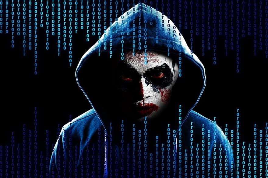 Hacker, Attacke, Maske, binär, Einer, ein, Cyber, Kriminalität, Kybernetik, Computerwissenschaften, Technologie