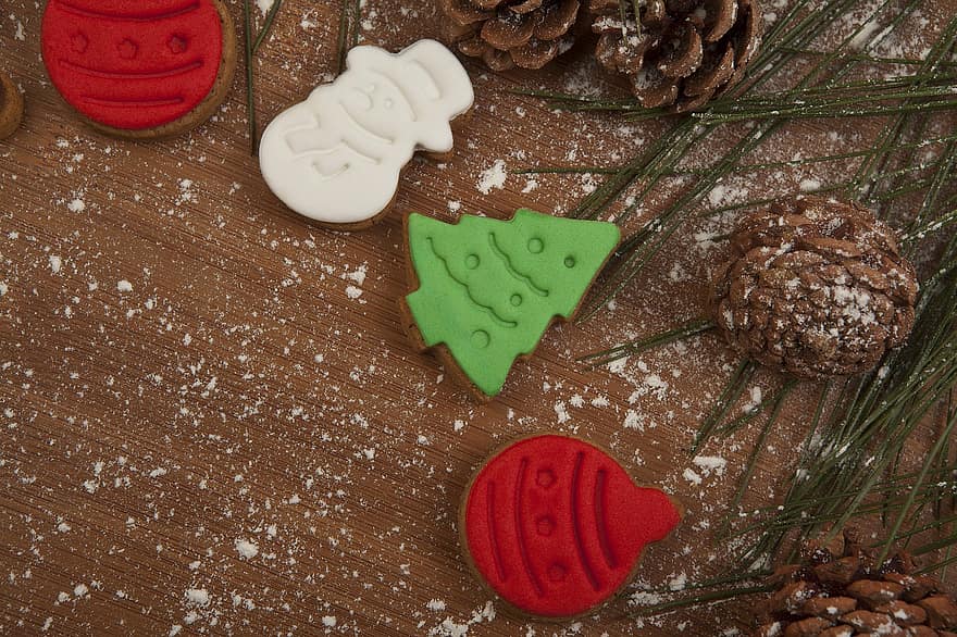 печиво, солодкий, соснова шишка, сосна, новий рік, свято, весело, подарунок, прикраса, дерево, сезон