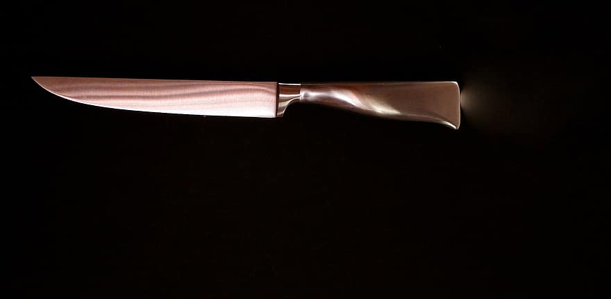 ganivet, ganivet de carn, ganivet de cuina, agut, fulla, tallar, acer, metall