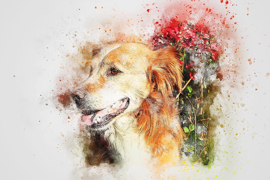 suns, sēdē, dzīvnieku, māksla, akvarelis, vintage, kucēns, pet, emocijas, t-krekls, mākslinieciski