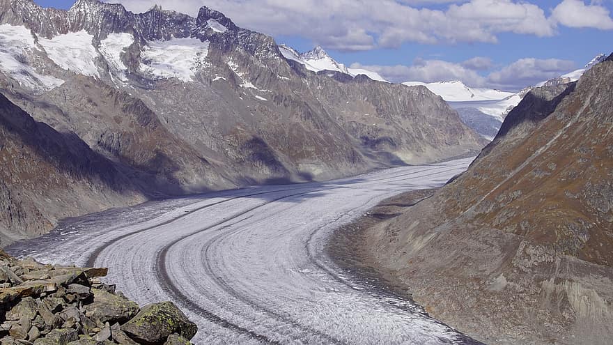Aletsch ग्लेशियर, वालिस, स्विट्ज़रलैंड, आल्पस, पहाड़ों, प्रकृति, परिदृश्य, पर्वत, हिमपात, बर्फ, पहाड़ की चोटी