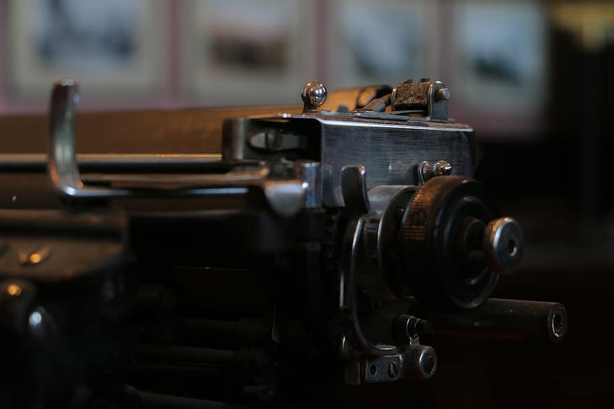 skrivemaskine, gammel skrivemaskine, årgang, retro, bogtryk