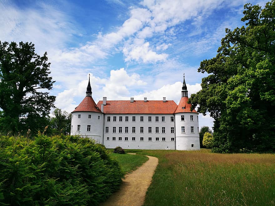 γεμάτο κάστρο, Fürstlich Drehna, luckau, dahme-spreewald, brandenburg, Γερμανία, αναγεννησιακό κτίριο, χαμηλότερη λιπασματοποίηση, Κρατικός κανόνας Drehna, μνημείο, Μακριά