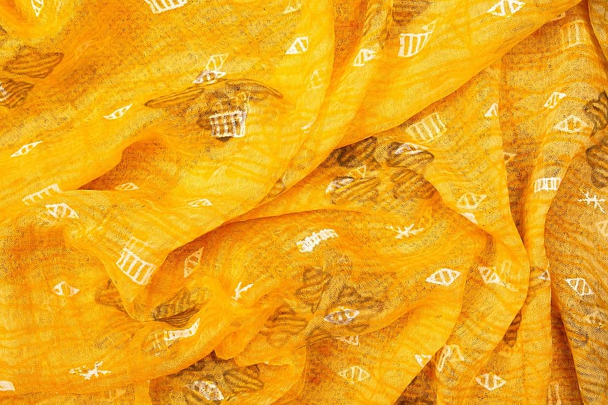 en tissu, motif géométrique, drap jaune, Tissu jaune, Papier peint en tissu, fond de tissu, Contexte, texture, arrière-plans, fermer, textile