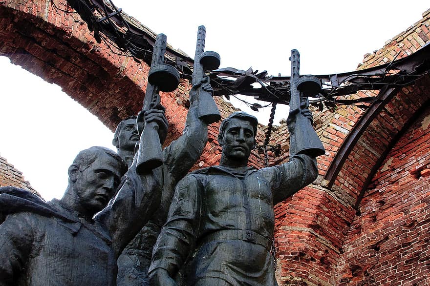 기념물, 전쟁, 병사들, 기억, 레닌그라드 방어
