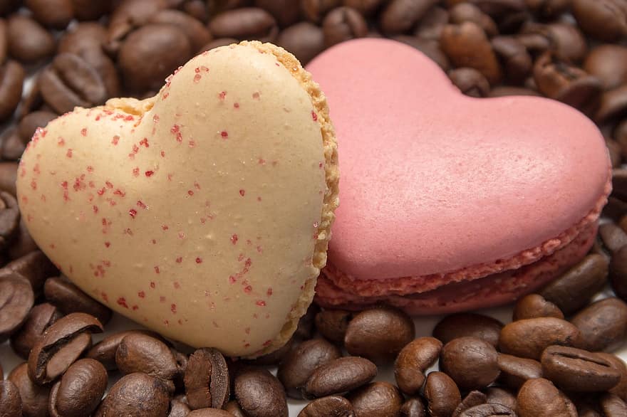 Dessert, Pastries, Heart, Heart Shape, Love, French Pastries, French Macaroon, Cookie, Candy, close-up, food