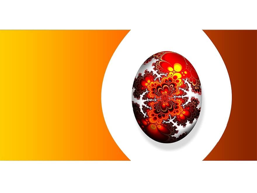 Wielkanoc, jajko wielkanocne, jajko, święto wielkanocne, fraktal, wzór, ornament, kolorowy, motyw wielkanocny, farba, obraz