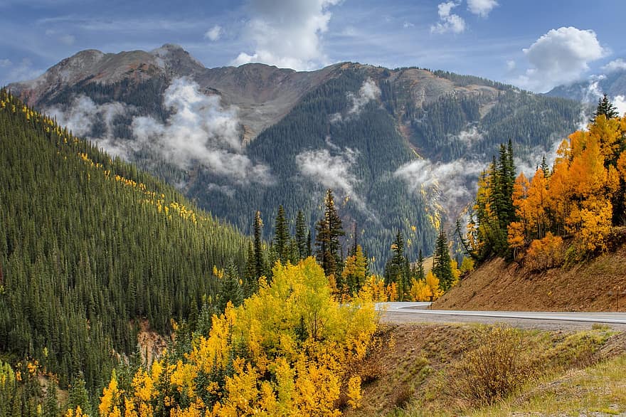 طبيعة ، الخريف ، الجبال ، خريف ، الموسم ، في الهواء الطلق ، الأشجار ، الطريق ، السفر ، استكشاف ، المناظر الطبيعيه