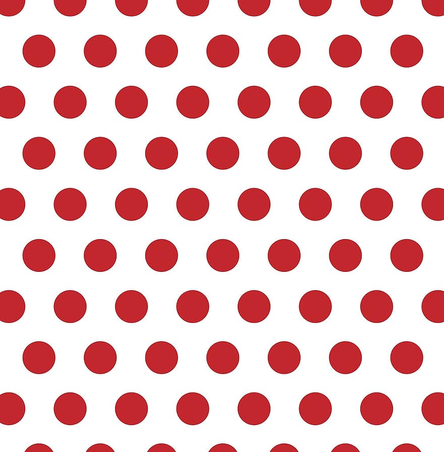 Polka Dots, Red, White, Spots, Dots, Background, Wallpaper, Paper, Pattern, Retro, Design