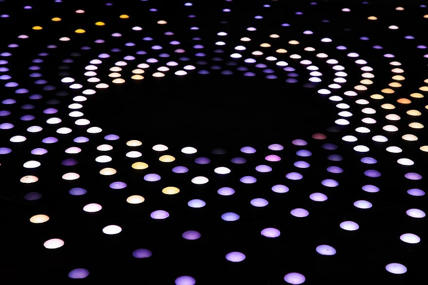 Abstract, Black, Blue, Bright, Circle, Color, Colorful, Design, Dots, Effect, Evening