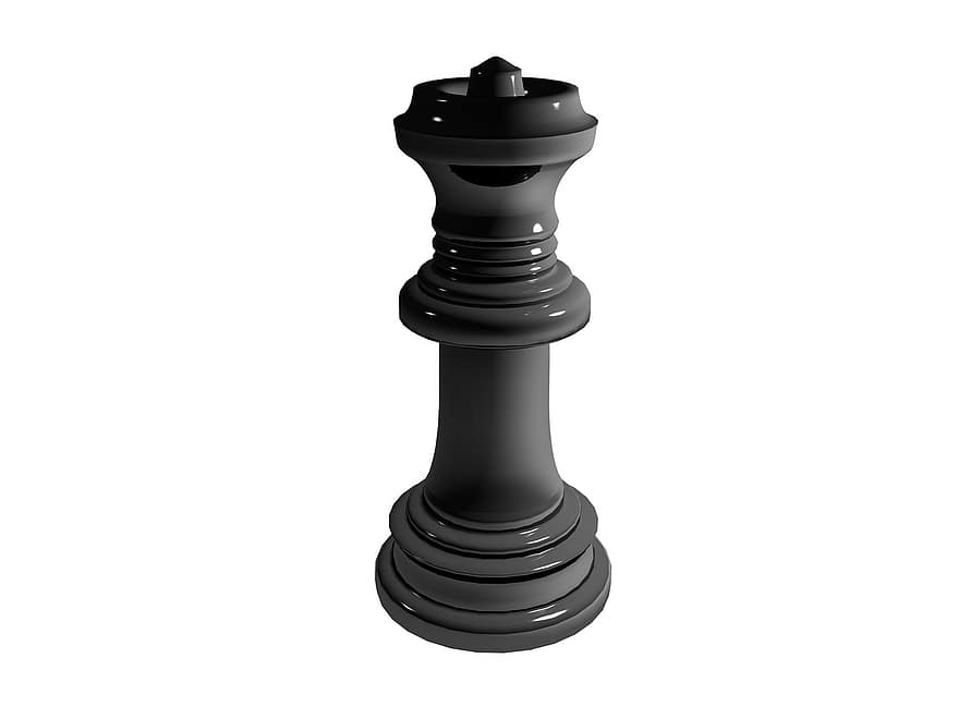 sjakk, dronning, stykke, strategi, spill, spille