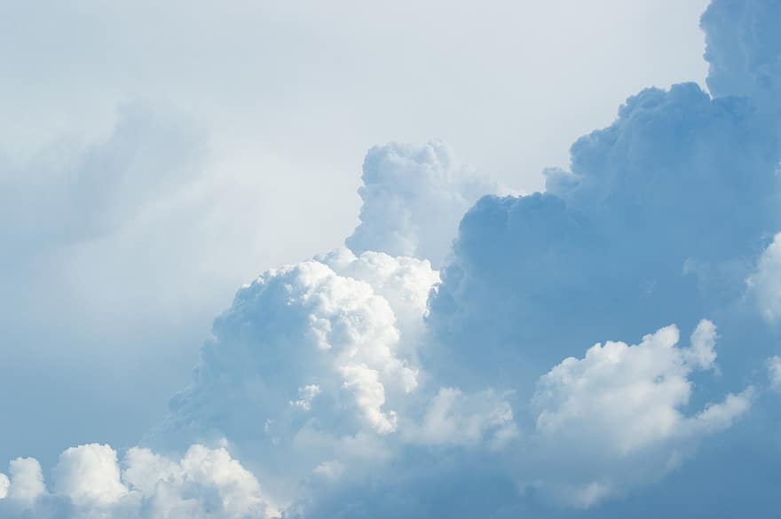 chmury, niebo, atmosfera, cloudscape, cumulonimbus, pochmurny, puszysty, dzień
