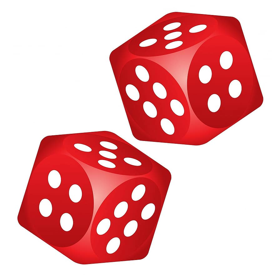 Dice, Die, Red, Number, Numbers, Game, Gambling, Set, Isolated, White, Background