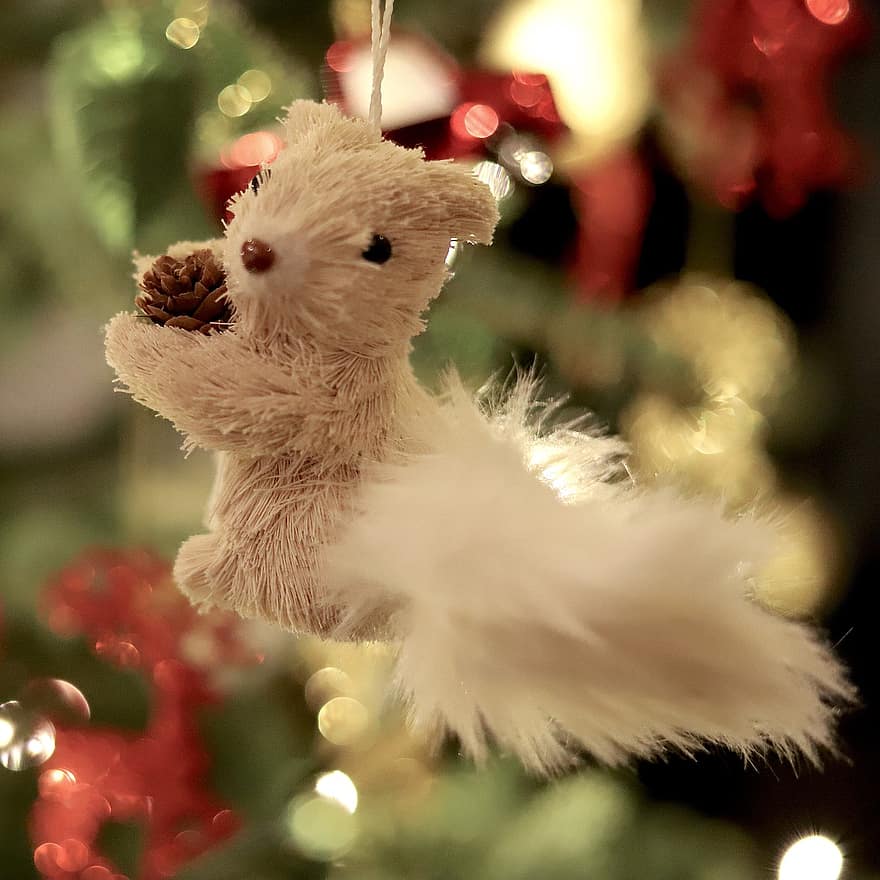 Ferien, Weihnachtsbaum, Das Eichhörnchen, Spielzeug, Ornament, Weihnachtskugeln