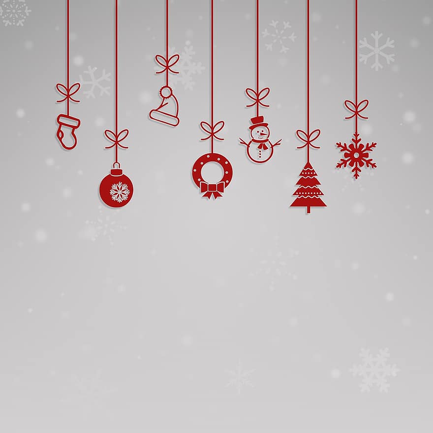 Коледа, пощенски, заден план, украса, декември, червен, Весела Коледа, празник, декоративен