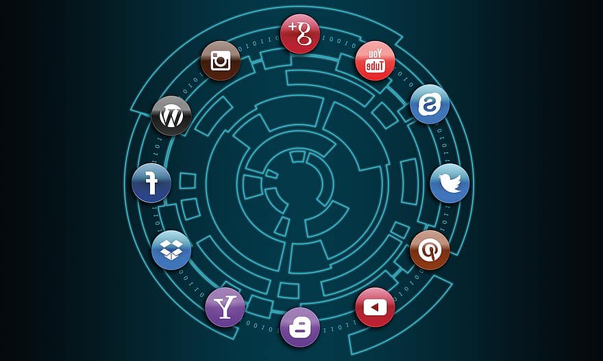 sosiale medier, teknologi, virksomhet, forbindelse, kommunikasjon, fritid, Blå Facebook, Blått sosialt