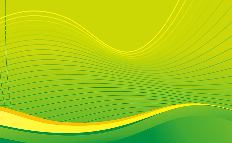 Background, Color, Fresh, Beautiful, Design, Green, Yellow, Ornament, Abstract