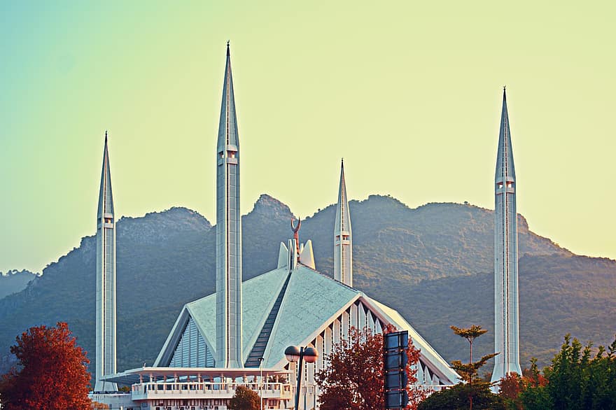 rejse, turisme, by, arkitektur, Islamabad, milepæl, Faisal Masjid, pakistan, masjid, religion, Kristendom