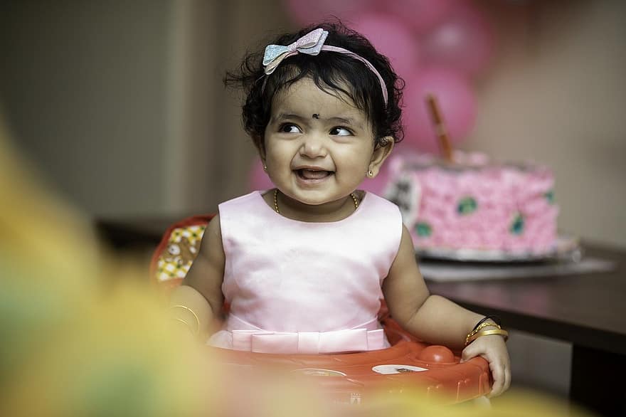 Baby, Girl, Portrait, Party, Kid, Child, Birthday, Celebration, Laughing, cute, smiling