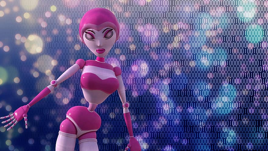 người máy, android, Tương lai, đàn bà, con gái, khoa học viễn tưởng, nhân tạo, tưởng tượng, ai, hình người, Robot màu xanh