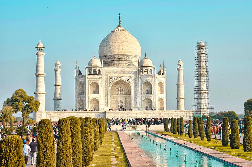 makam, agra, pariwisata, India, perjalanan, Taj Mahal, Arsitektur