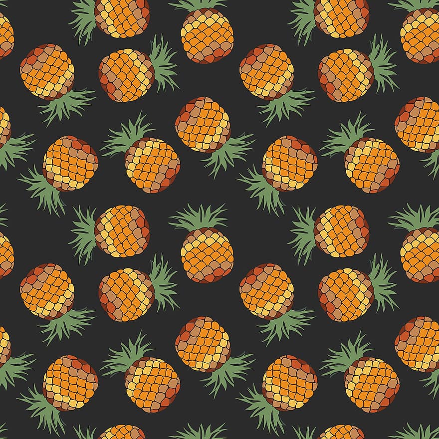 Ananasowy Tło, Wzór ananasa, Ananas Tapeta, tło, tło owoców, wzór owoców, wzór, owoc, tła, Ananas, ilustracja