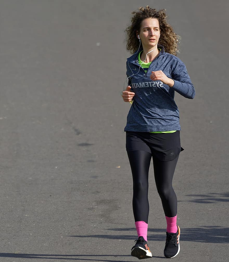 Woman, Young, Running, Fitness, Exercise, Jogging, Alley, exercising, sport, healthy lifestyle, one person