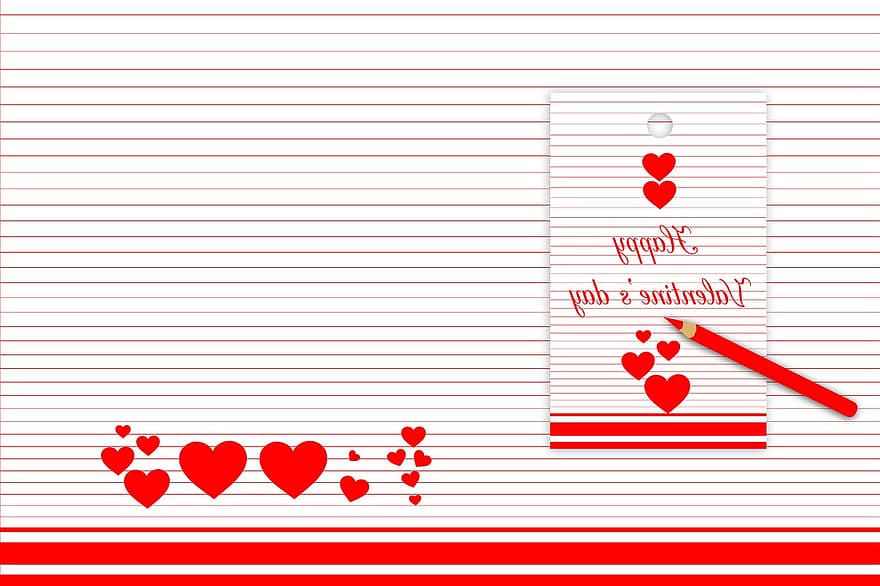 Design, Card, Decoration, Valentine's Day, Red, Background, Text, Romantic, Reason, Paper