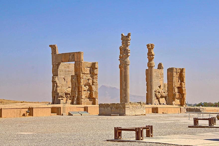 모든 국가의 문, persepolis, 유적, 고대의, 역사적인, 페르시아, 이란, 문화, 유명한 곳, 건축물, 역사