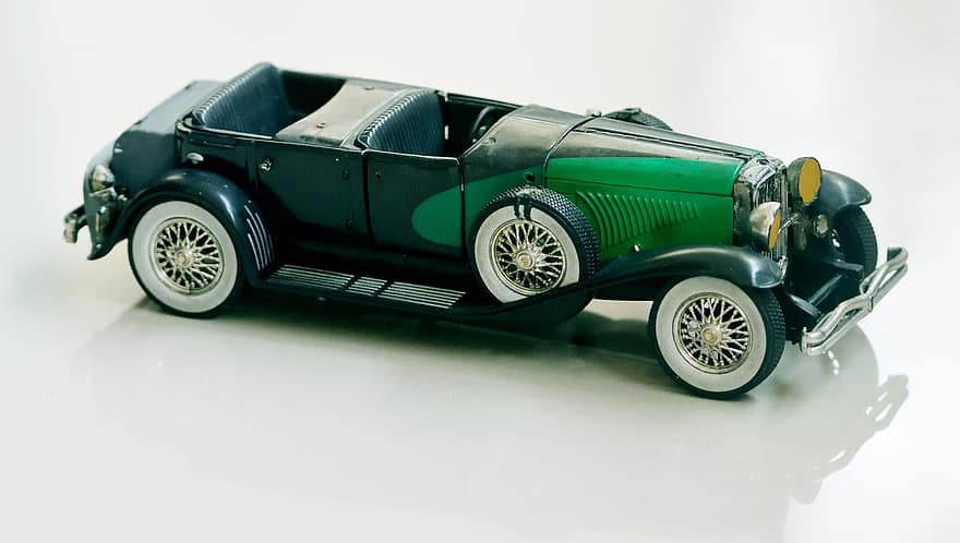 miniature bil, bil skala model, vintage bil, bilmodel, legetøjsbil, miniature, bil, land køretøj, krom, gammeldags, transportmidler