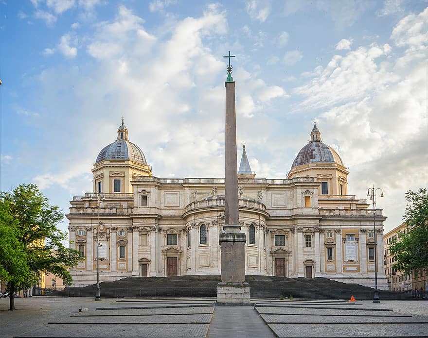 Santa Maria Maggiore, basilika, kirke, arkitektur, bygning, rom, Roma, Italien, katedral, tro, dome