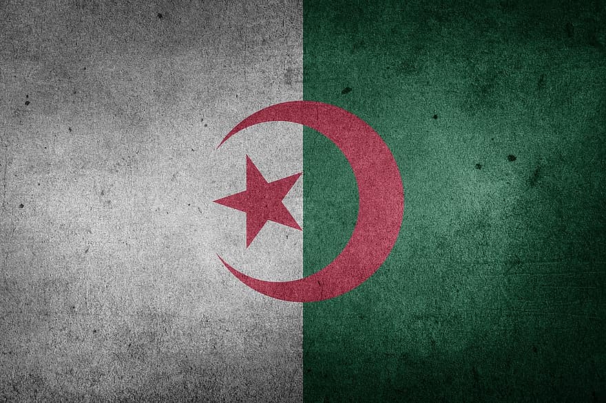 Aljazair, bendera, Afrika, bendera kebangsaan, sahara