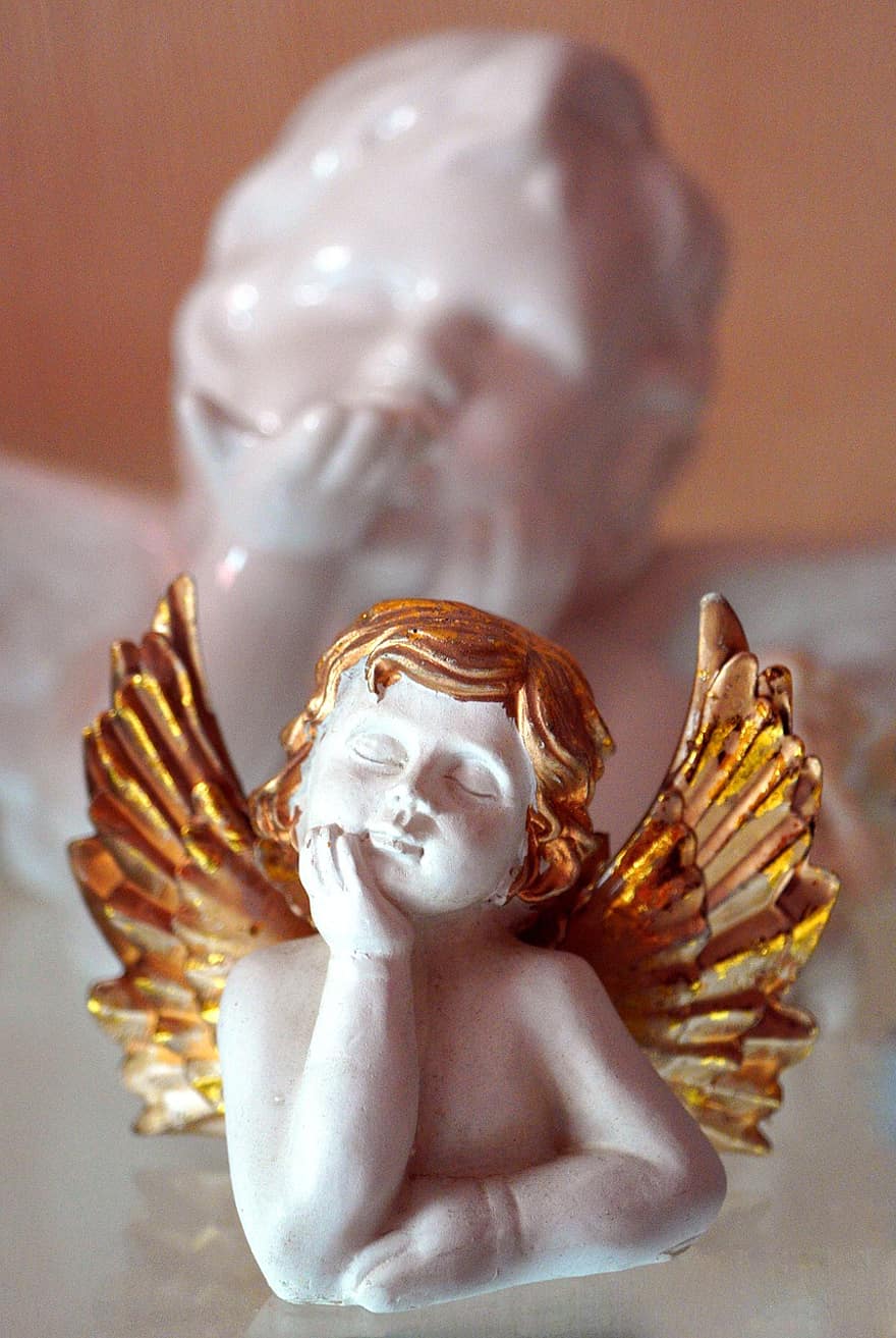 ángel, figurilla, estatua, escultura, alas, alas de angel, figura