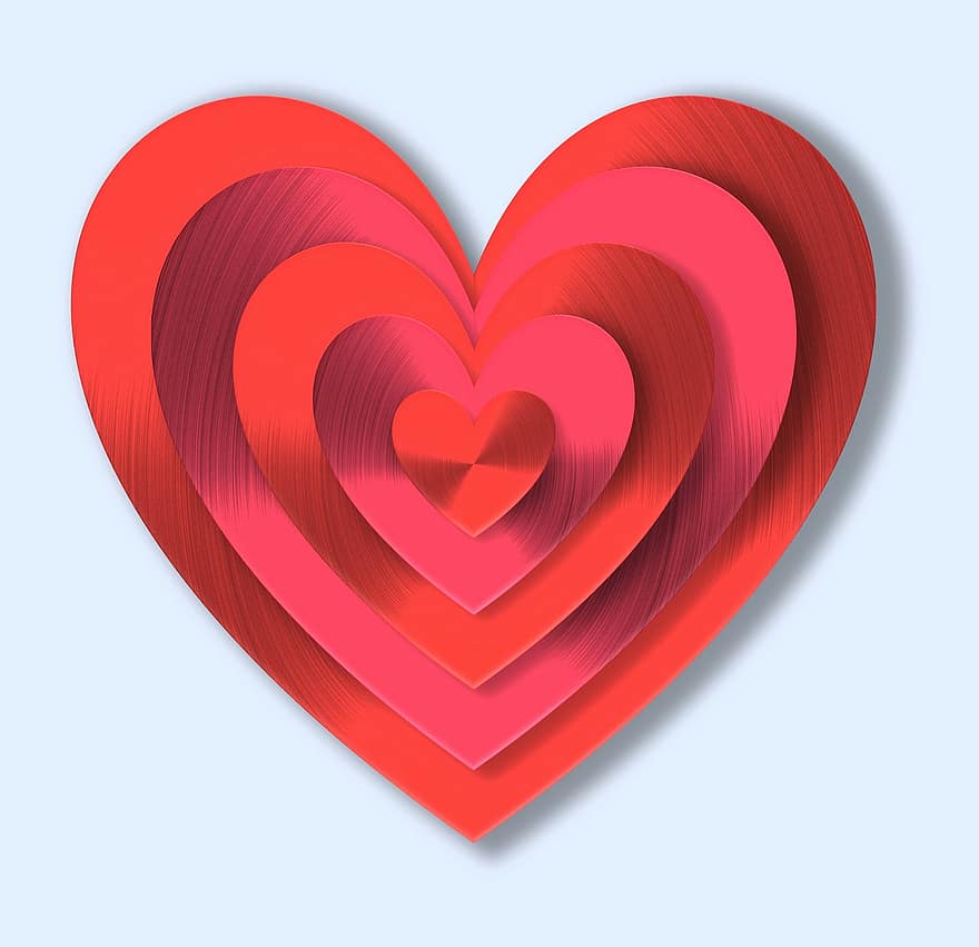 Valentinstag, Liebe, Herz, rot, metallisch, glänzend, reflektierend, Feier, glücklich, festlich, Jahrestag