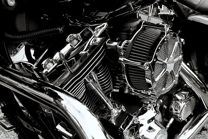 motor, harley motor, Bil Motorcykel Show