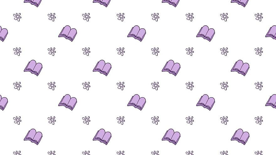 Books, Flowers, Background, Education, Spring, White, Purple, Literature, Read, Knowledge, Pages