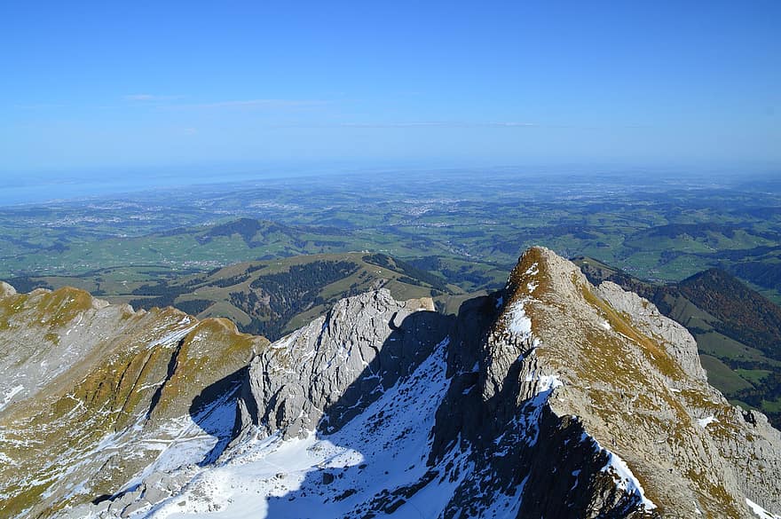 munţi, de munte, Alpi, alpin, muntos, peisaj montan, peisaj, natură, Säntis, Elveţia