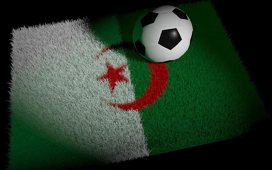 फ़ुटबॉल, एलजीरिया, विश्व कप, विश्व प्रतियोगिता, राष्ट्रीय रंग, फुटबॉल मैच, झंडा