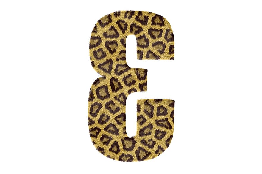 Trois, nombre, modèle, texture, léopard, texte