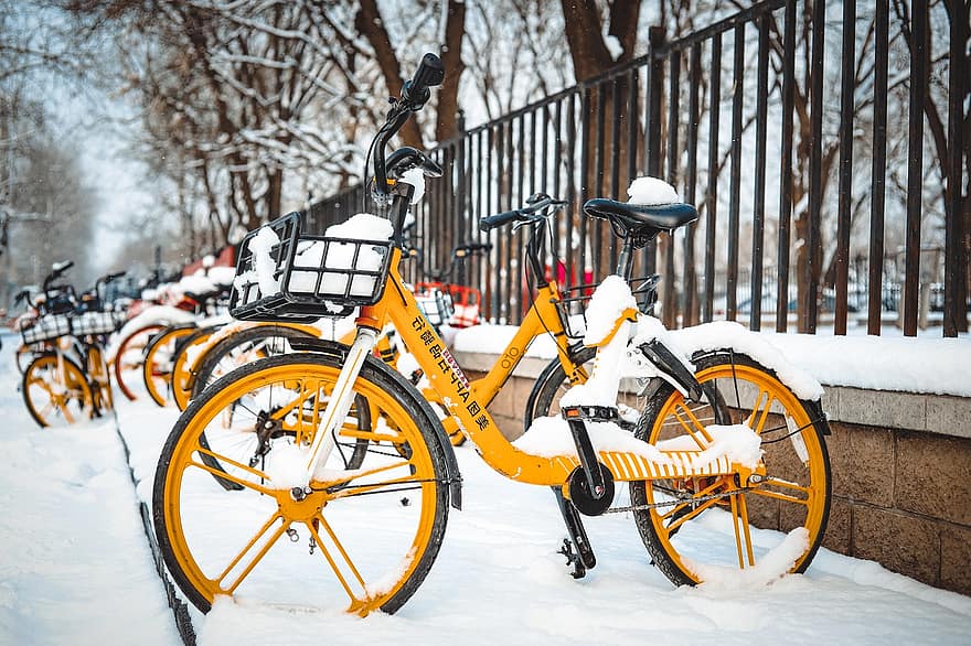 बाइक, साइकिल, पहियों, बर्फ, हिमपात, Faridabad
