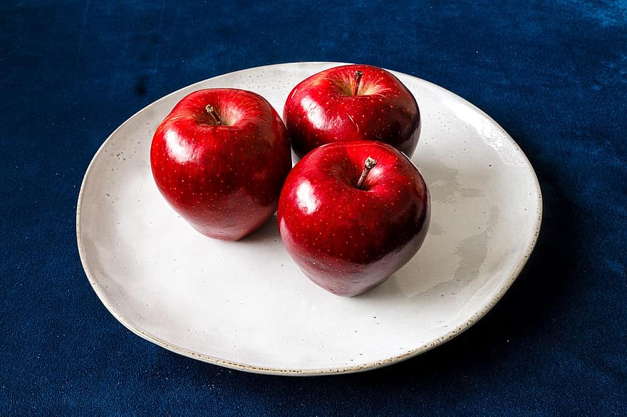 Apple, Fruit, Plate