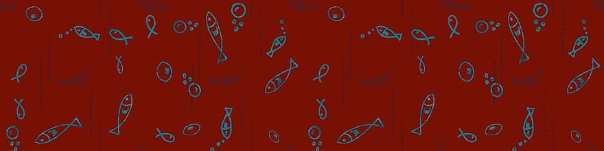 Fish, Sea, Swimming, Background, Red Sea, Bubbles, Water, Pattern, Doodle, Scrapbook, Ocean