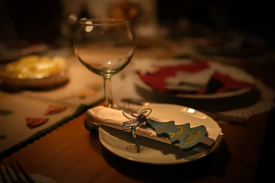 زخرفة ، عيد الميلاد ، سلفستر ، من اجل الاحتفال ، الطاولة ، مغطى ، موسم المهرجانات الخاص بي