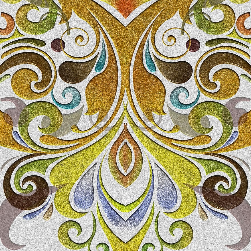 Tile, Baroque, Background, Shapes, Geometry, Abstract, Decorative, Edges, Frame, Ornament, Vintage