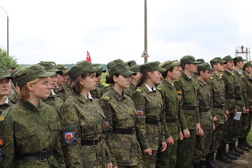 cadetes, uniforme, juventude, exército, patriotismo