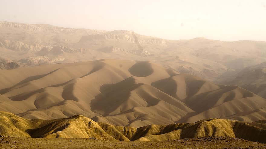 öken-, sanddyner, utomhus, afghanistan, natur, berg, resa, Hazaristan, landskap, sand, sanddyn