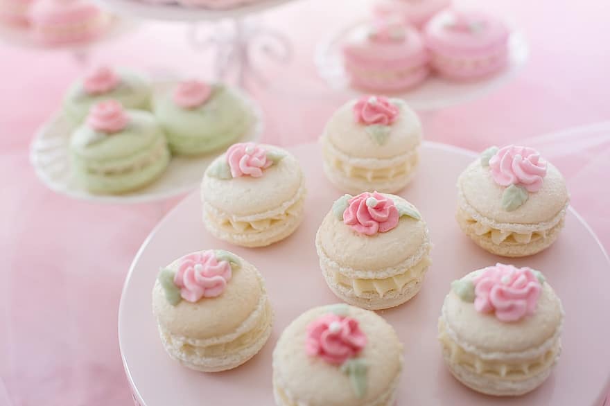 Macarons, French Macaroons, Desserts, Sweets, Cookies, Bridal Shower, pink color, dessert, food, gourmet, sweet food