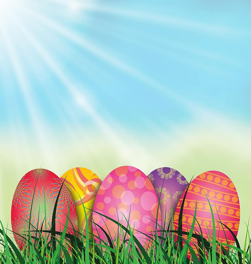 Paskah, telur Paskah, riang, telur, dilukis, penuh warna, dekorasi, Permen, lezat, cokelat, manis