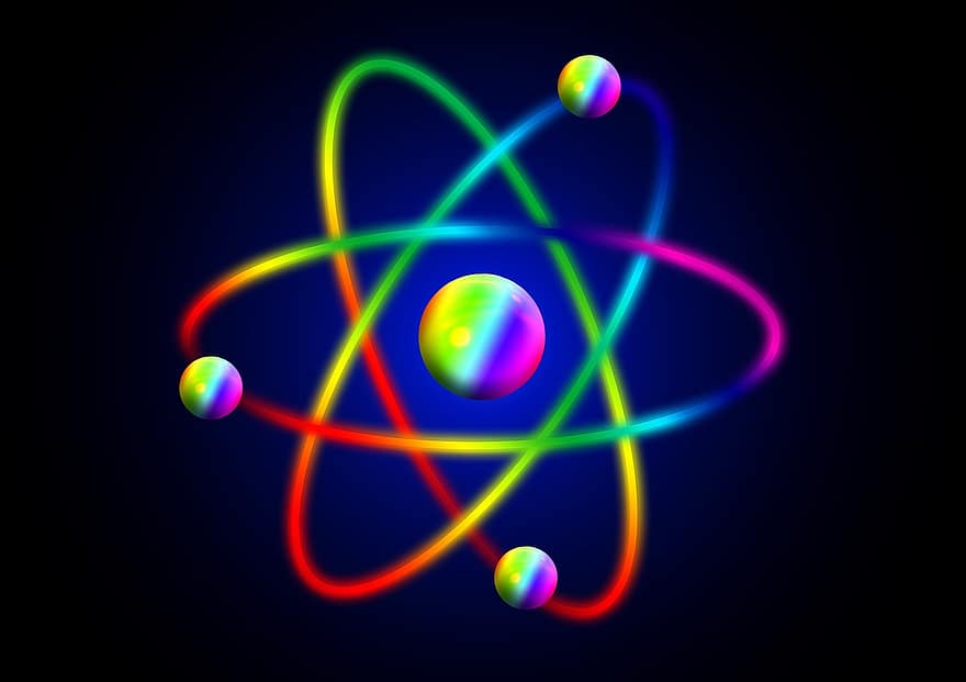 Atom, Elektron, Neutron, Atomkraft, Atomkern, nuklear, Symbol, Kernenergie, radioaktiv, Radioaktivität, Kernkraftwerk